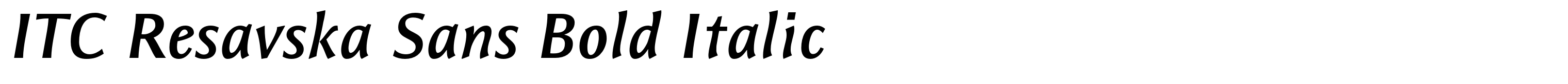 ITC Resavska Sans Bold Italic